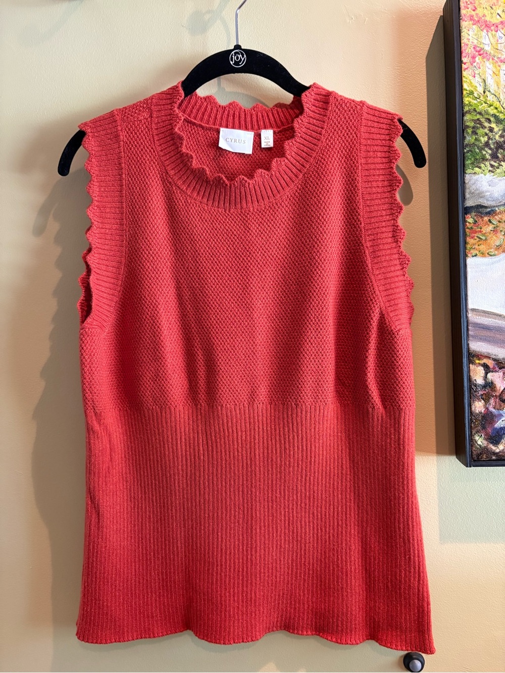 Ladies Rust Orange Vest, XL